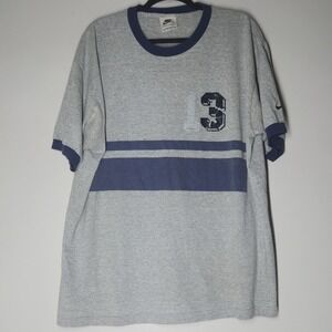 VINTAGE 90s Nike Shirt Mens XL Gray Football Jersey Style USA Made Faded